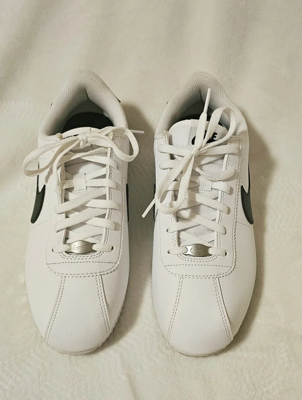 Nike Classic Cortez White And Blue Sneakers